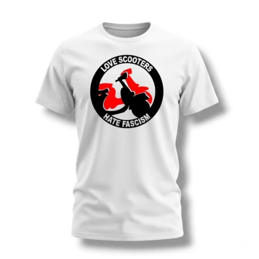 Camiseta - Love Scooters Hate Fascism